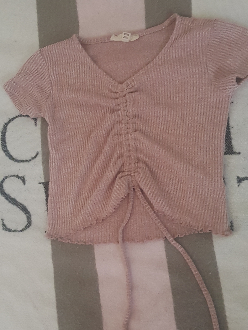 Jessica Simpson Pink Ribbed Two-Piece Matching Set - Picture 3 of 3